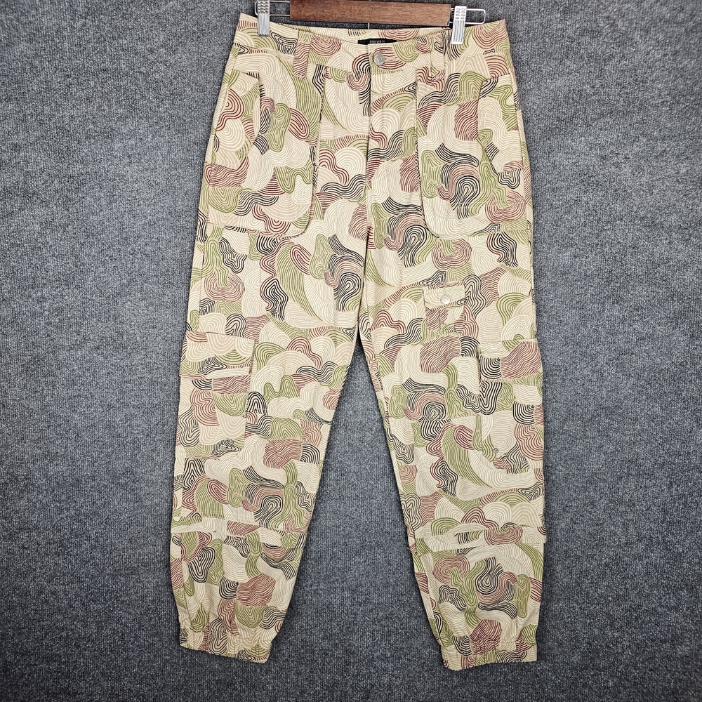 Groovy Vibes! Forever‎ 21 Abstract Spiral Cargo Joggers -Size Medium